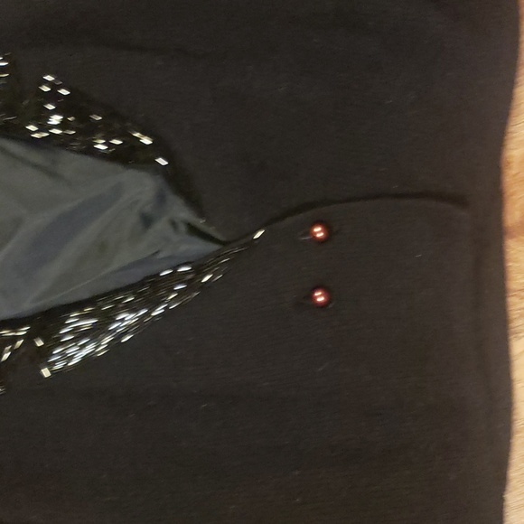 I.B.Diffuson black beaded sweater size Small - Picture 5 of 7